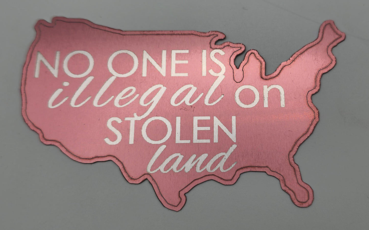 No One is Illegal decals.