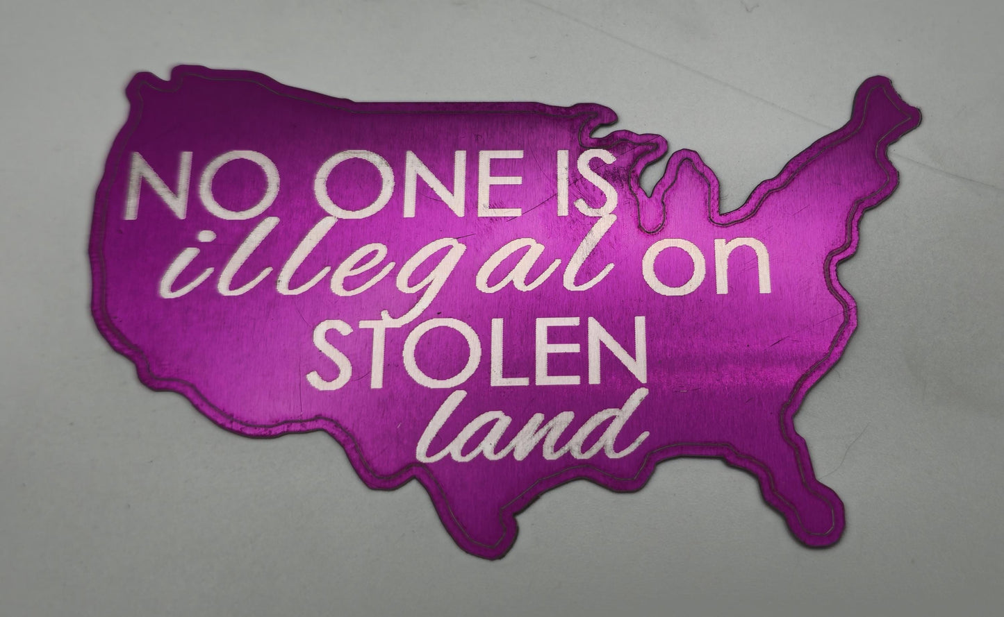 No One is Illegal decals.