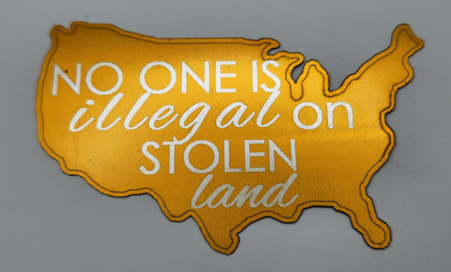 No One is Illegal decals.