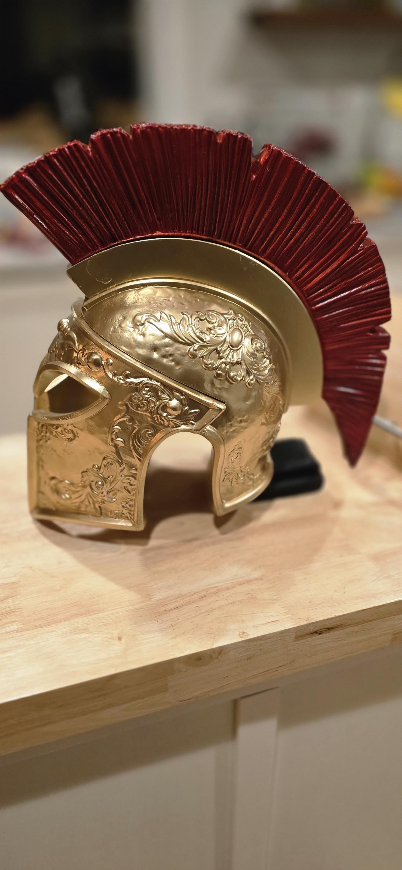 Handcrafted Spartan Warrior Helmet Authentic Battle Replica for Cosplay, LARP, and Display