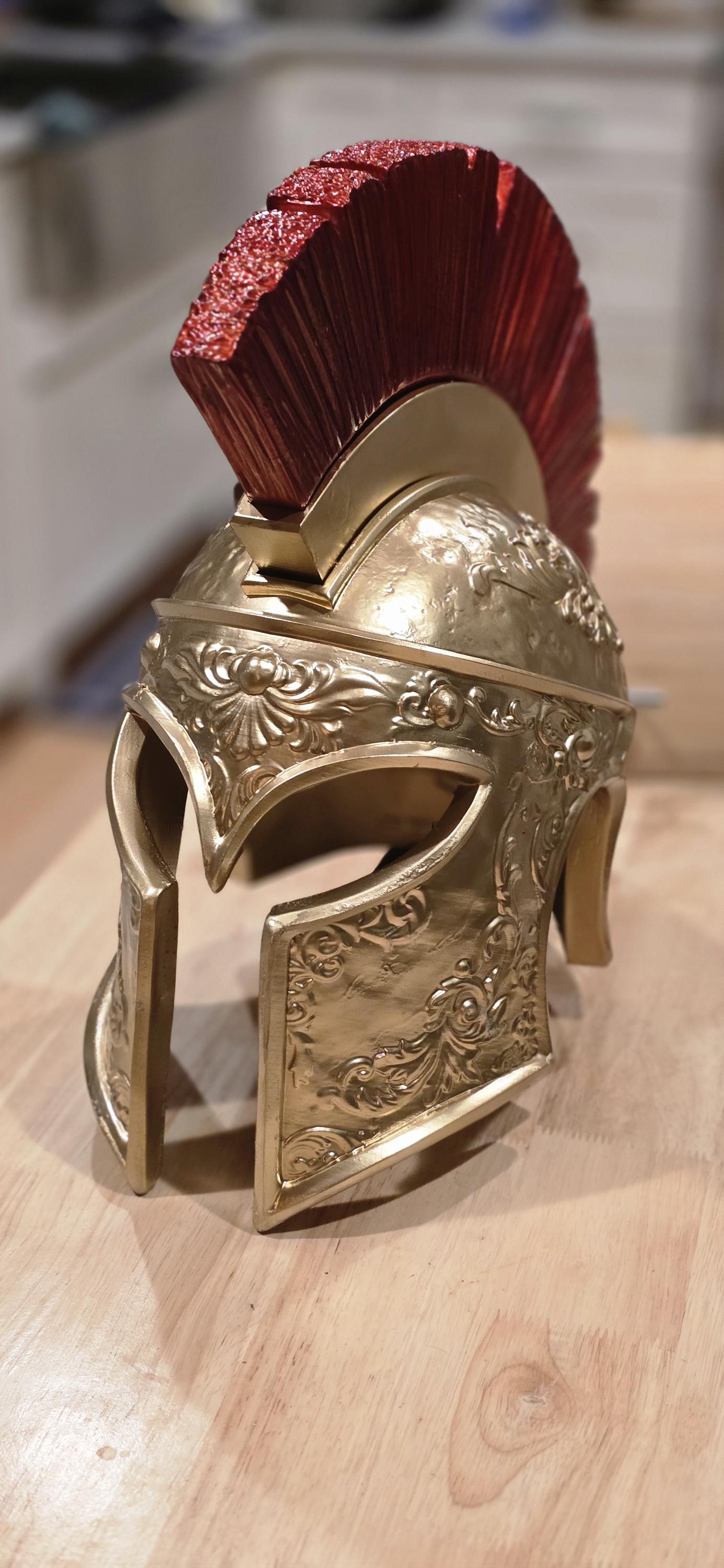 Handcrafted Spartan Warrior Helmet Authentic Battle Replica for Cosplay, LARP, and Display