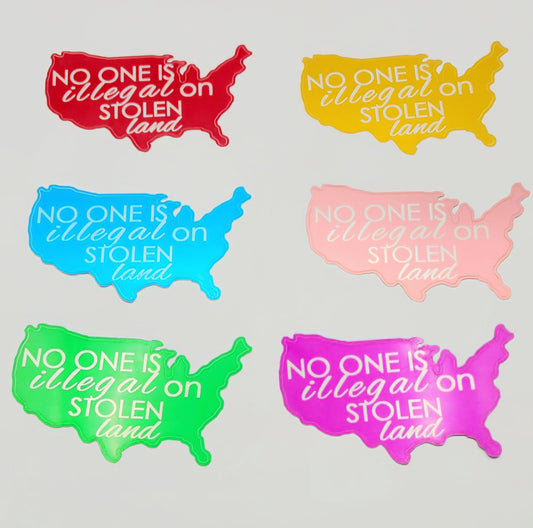 No One is Illegal decals.